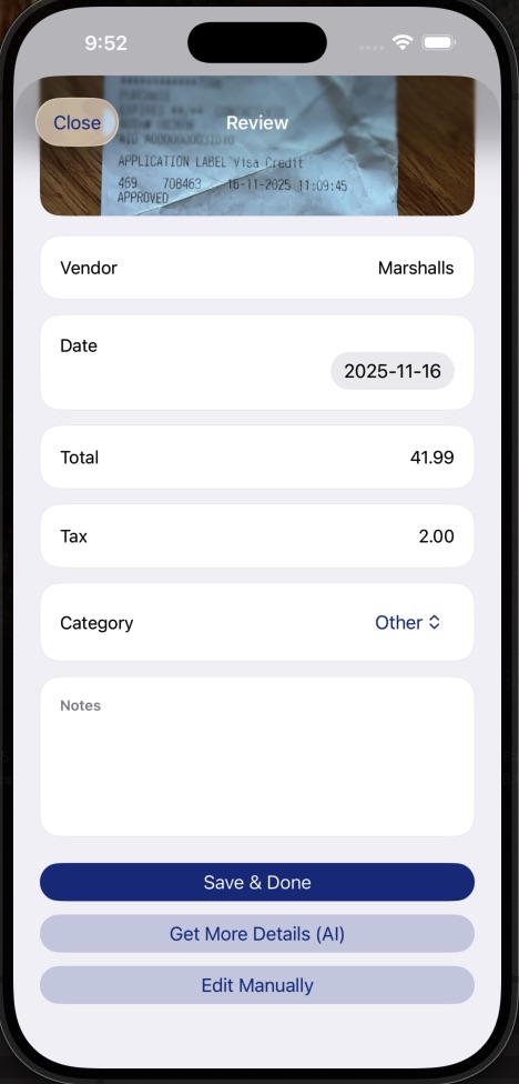 Fiscra - Multi-currency receipt